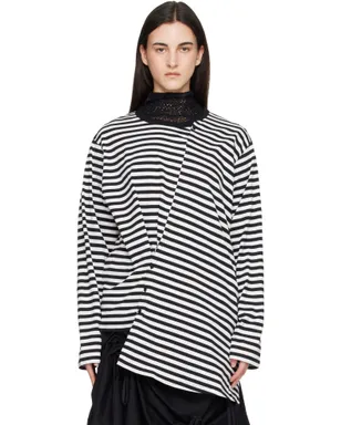 YOHJI YAMAMOTO パネル 長袖Tシャツ - サムネイル1