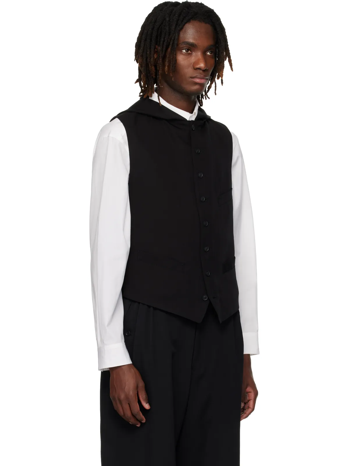 YOHJI YAMAMOTO フード付きベスト - 画像2