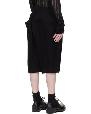YOHJI YAMAMOTO コットン＆リネン ジャージ ショートパンツ - サムネイル3