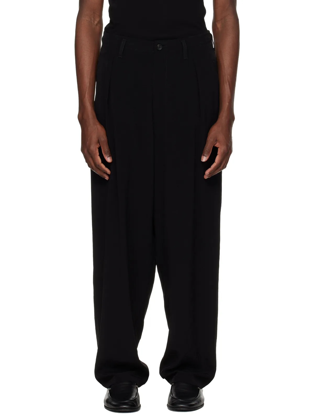 YOHJI YAMAMOTO TA Tuxedo 1 Tuck トラウザーズ - 画像1