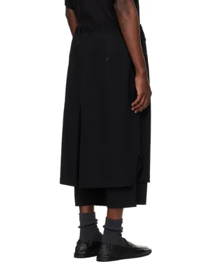 YOHJI YAMAMOTO Standard ウール ギャバジン ラップパンツ - サムネイル3