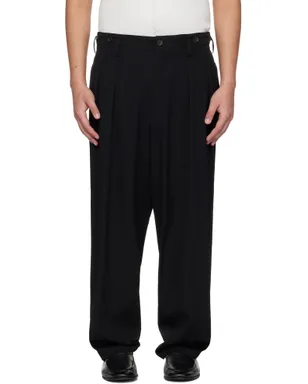 YOHJI YAMAMOTO Wool Gaberdine 2 Tucks Suspender トラウザーズ - サムネイル1