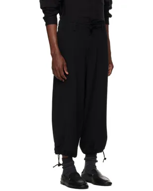 YOHJI YAMAMOTO String ウール ギャバジン トラウザーズ - サムネイル2