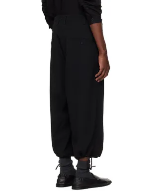 YOHJI YAMAMOTO String ウール ギャバジン トラウザーズ - サムネイル3