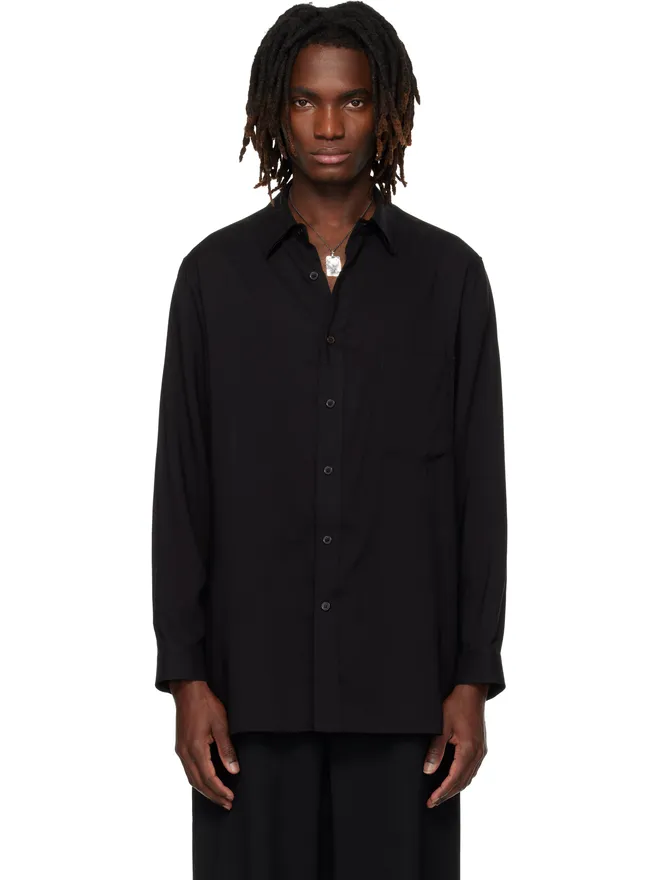 YOHJI YAMAMOTO YOHJI YAMAMOTO Cellulose Lawn ダブルカラー シャツの商品画像
