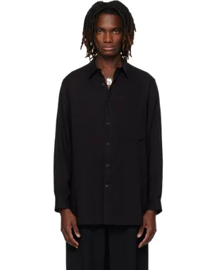 YOHJI YAMAMOTO Cellulose Lawn ダブルカラー シャツ - サムネイル1
