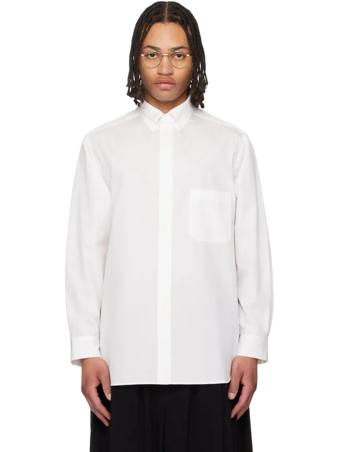 YOHJI YAMAMOTO YOHJI YAMAMOTO Cotton Broad Double Collar シャツの商品画像