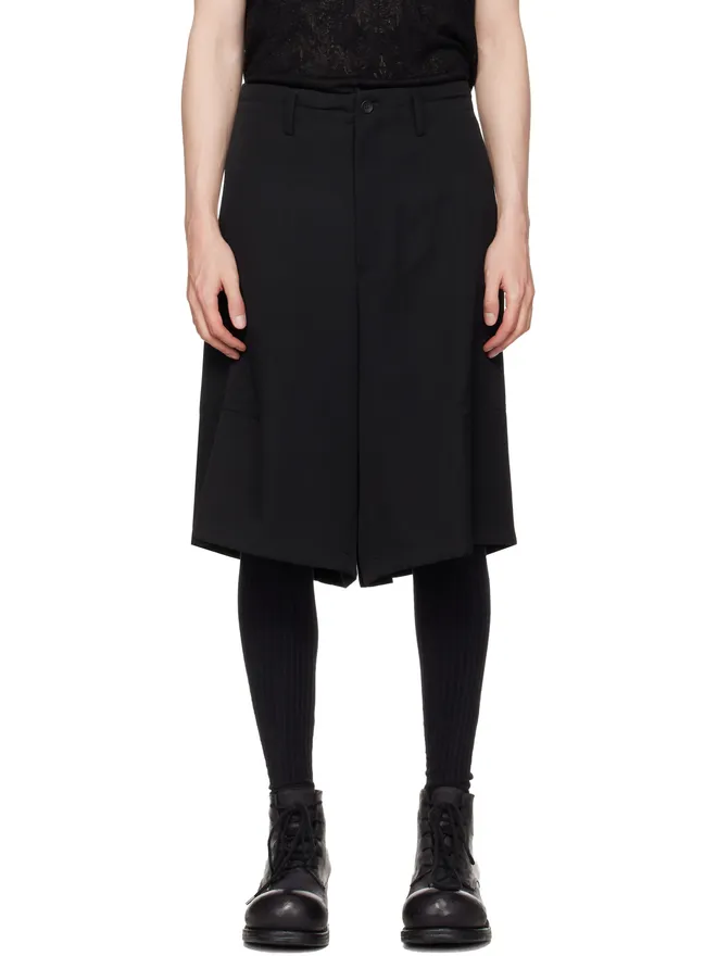 YOHJI YAMAMOTO YOHJI YAMAMOTO St Pocket ウールギャバジン ショートパンツの商品画像