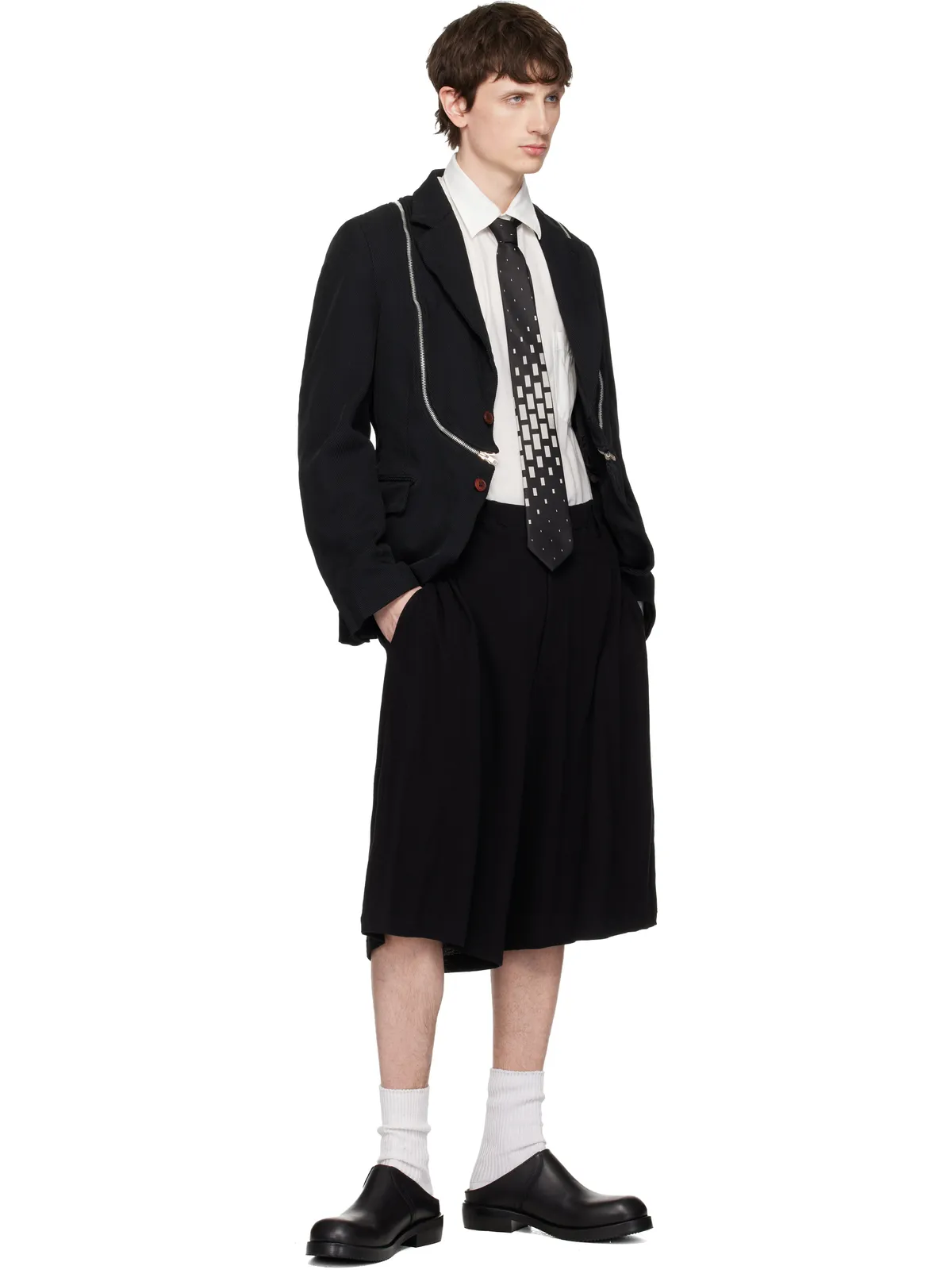 YOHJI YAMAMOTO Square Pattern JQ Derby ネクタイ - 画像3