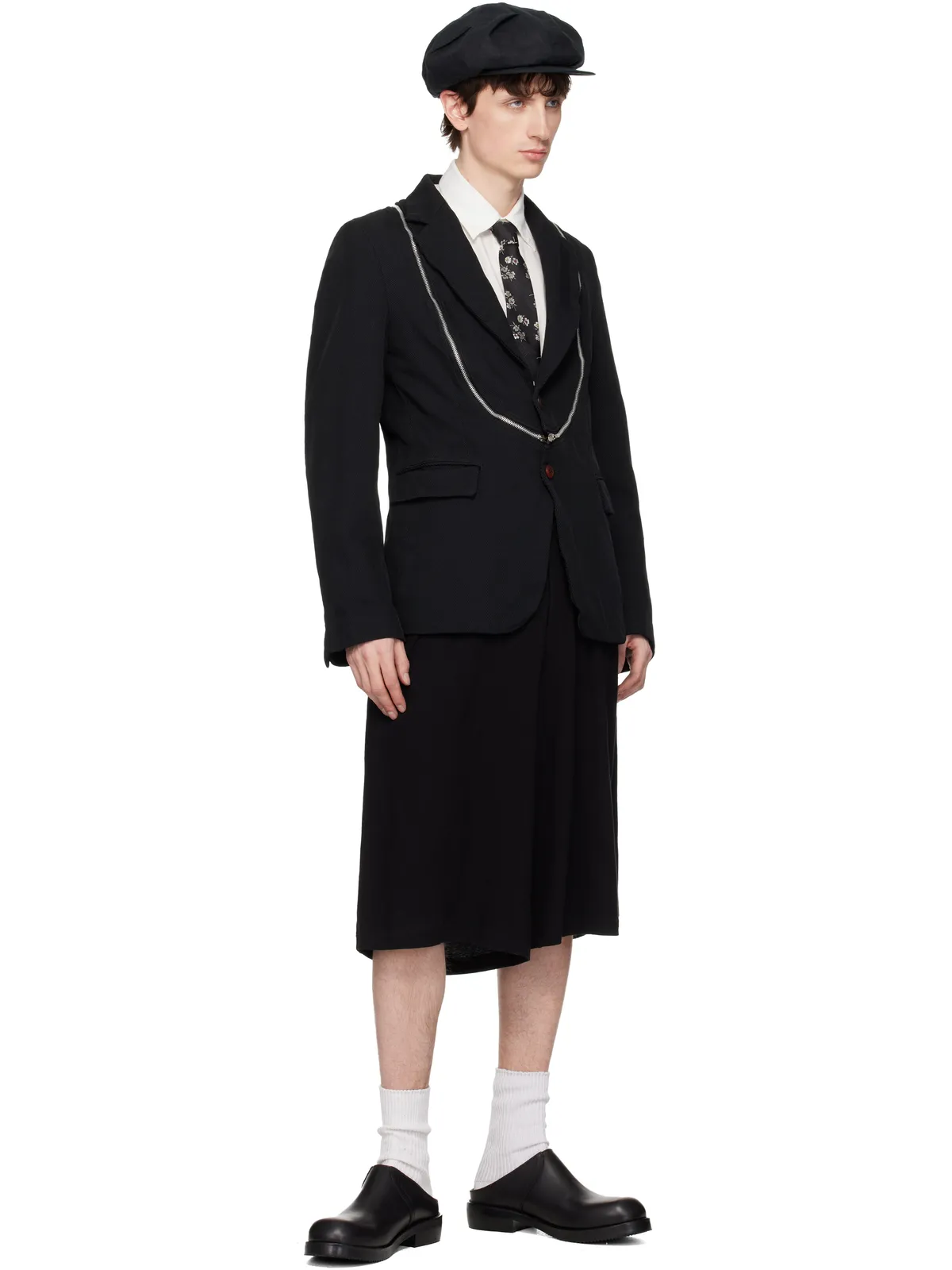 YOHJI YAMAMOTO Flower Plaid JQ Derby ネクタイ - 画像3