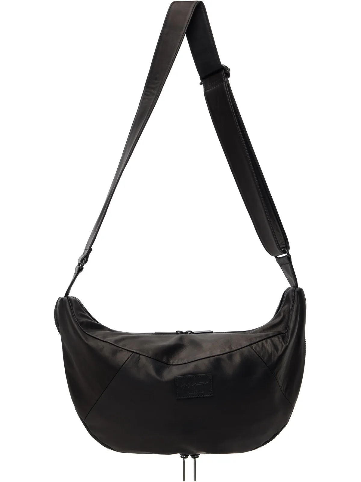 YOHJI YAMAMOTO Scratch Horse Leather Half Moon ショルダーバッグ - 画像1