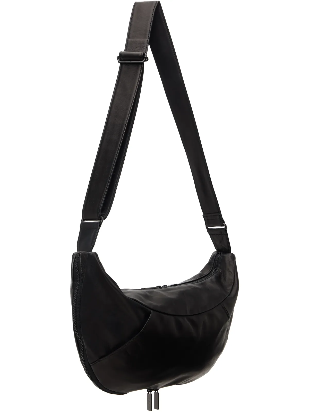 YOHJI YAMAMOTO Scratch Horse Leather Half Moon ショルダーバッグ - 画像3