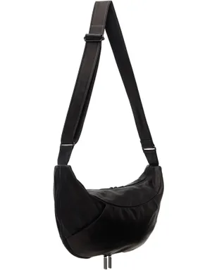 YOHJI YAMAMOTO Scratch Horse Leather Half Moon ショルダーバッグ - サムネイル3