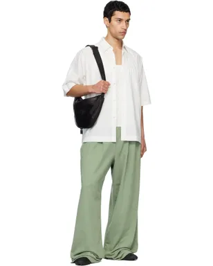 YOHJI YAMAMOTO Scratch Horse Leather Half Moon ショルダーバッグ - サムネイル4