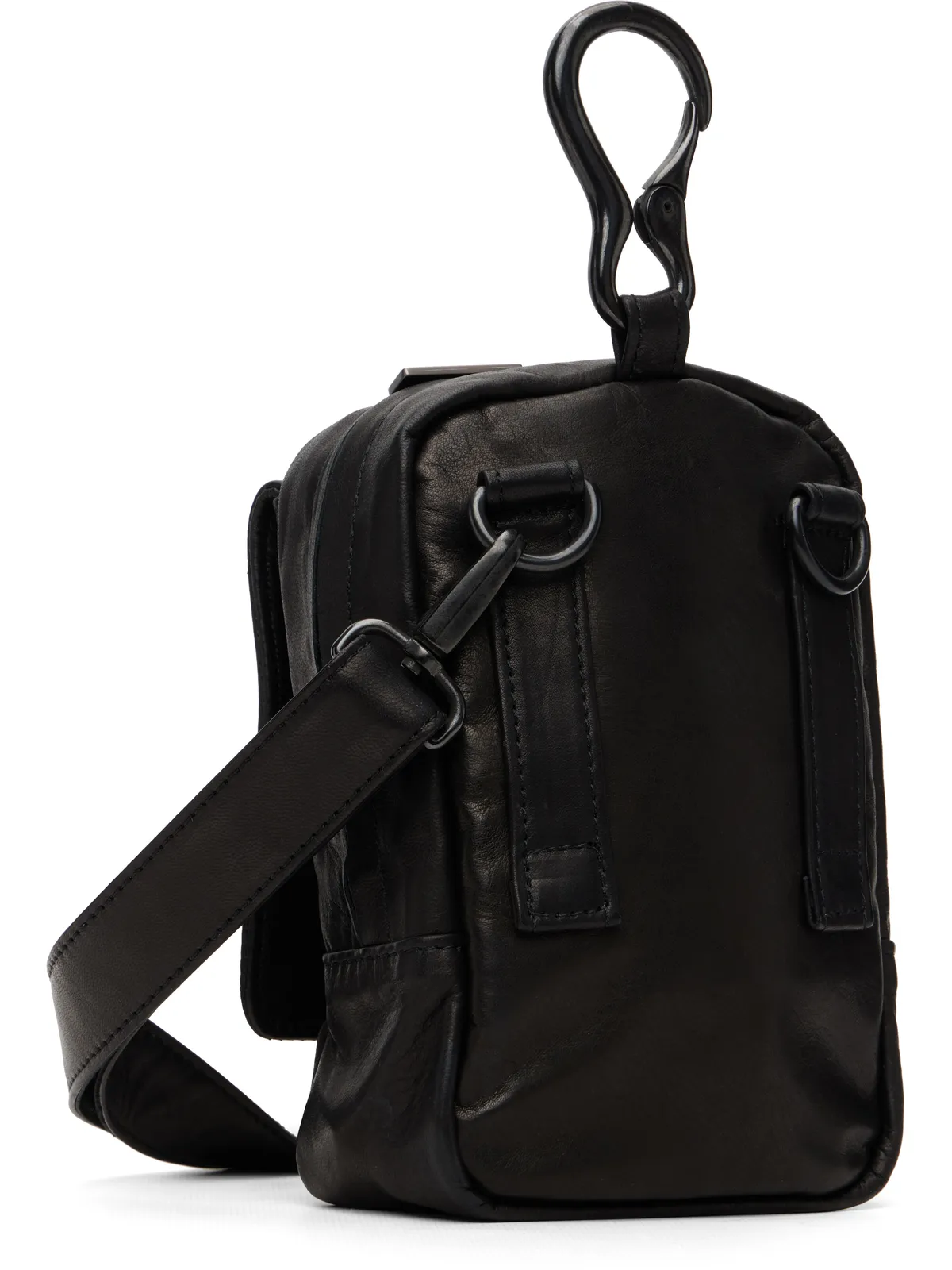 YOHJI YAMAMOTO Scratch Horse Leather Zip ショルダーポーチ - 画像3