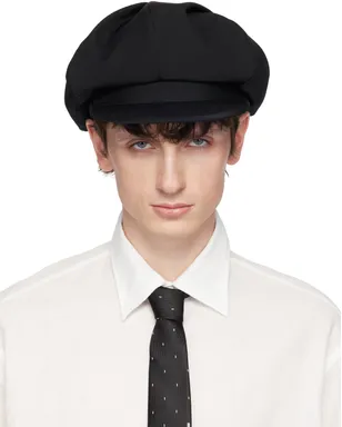 YOHJI YAMAMOTO Wool Gabardine Tuck Casquette キャップ - サムネイル1