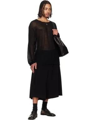 YOHJI YAMAMOTO ラウンドネック プルオーバーセーター - サムネイル4