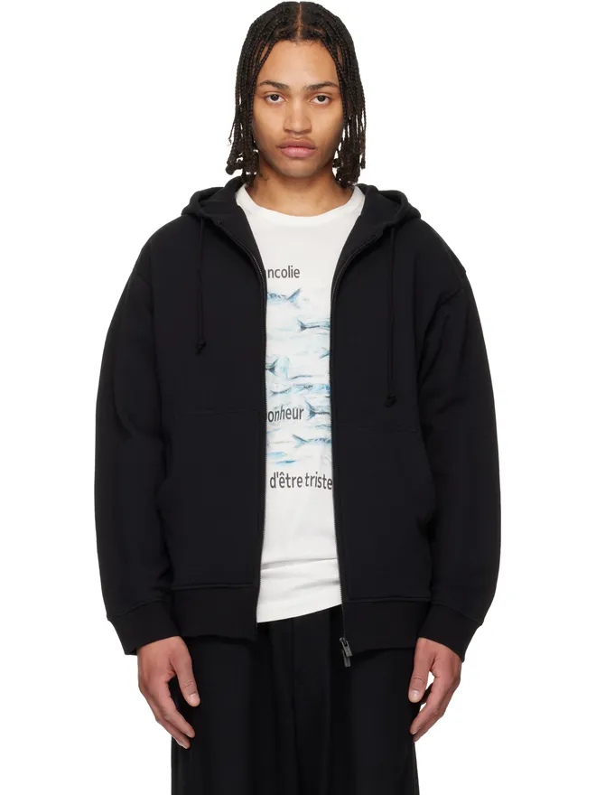 YOHJI YAMAMOTO YOHJI YAMAMOTO 30/10 フレンチテリー ロゴ フーディの商品画像