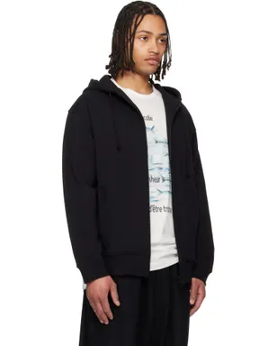 YOHJI YAMAMOTO 30/10 フレンチテリー ロゴ フーディ - サムネイル2
