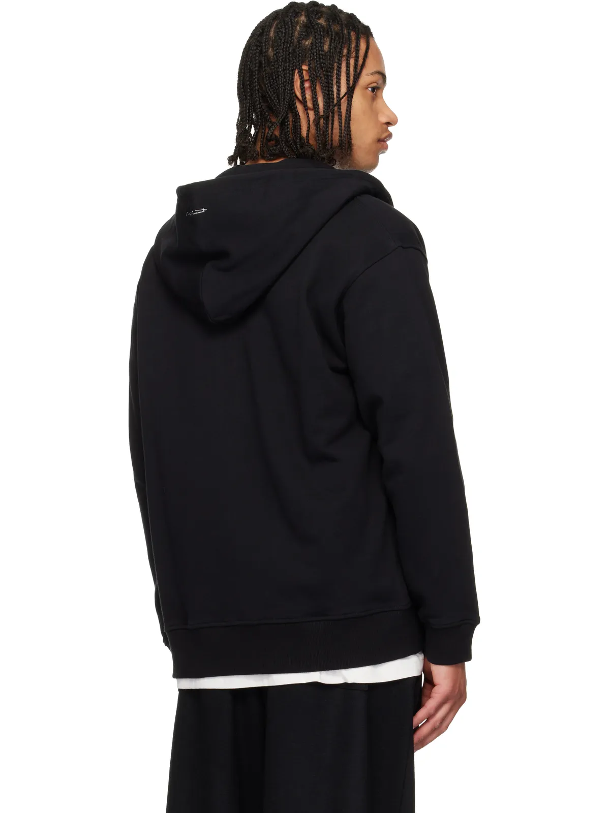 YOHJI YAMAMOTO 30/10 フレンチテリー ロゴ フーディ - 画像3