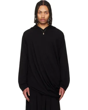 YOHJI YAMAMOTO ドレープ 長袖フーディ - サムネイル1