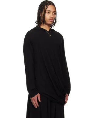 YOHJI YAMAMOTO ドレープ 長袖フーディ - サムネイル2