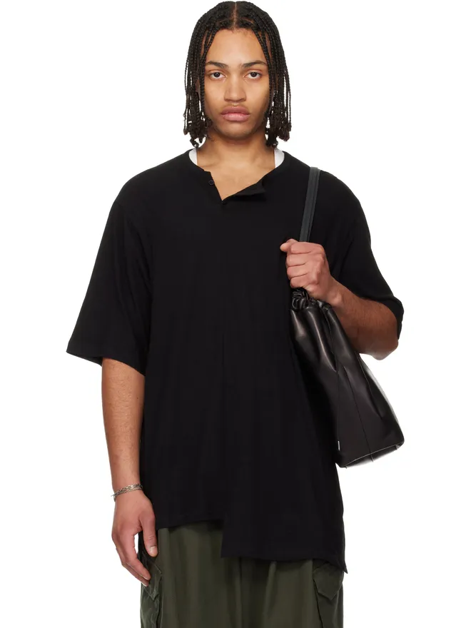 YOHJI YAMAMOTO YOHJI YAMAMOTO パネル 半袖 ヘンリーネックの商品画像
