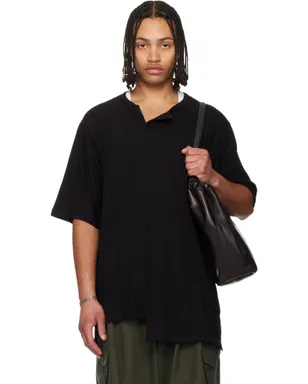 YOHJI YAMAMOTO パネル 半袖 ヘンリーネック - サムネイル1