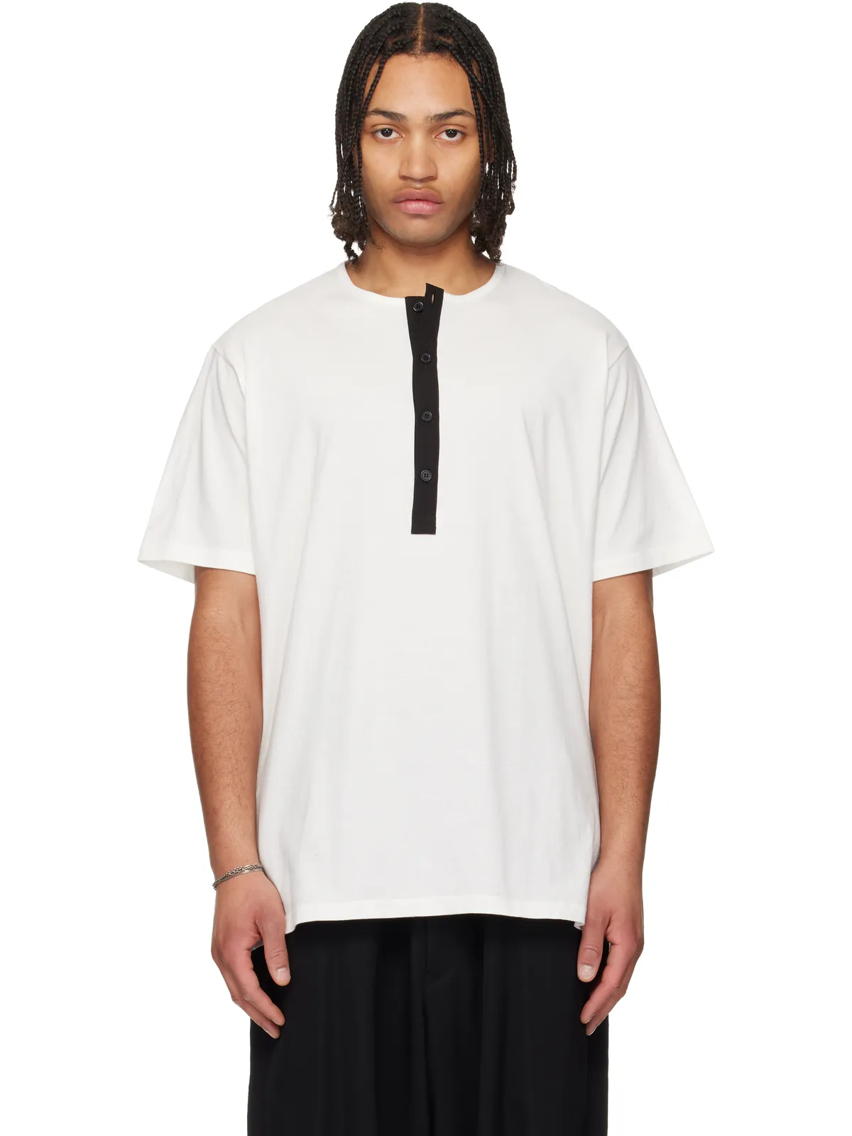YOHJI YAMAMOTO 半袖 ヘンリーネック - 画像1
