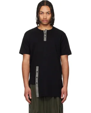 YOHJI YAMAMOTO アシンメトリー ヘンリーネック - サムネイル1