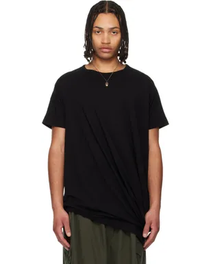 YOHJI YAMAMOTO ドレープ 半袖Tシャツ - サムネイル1