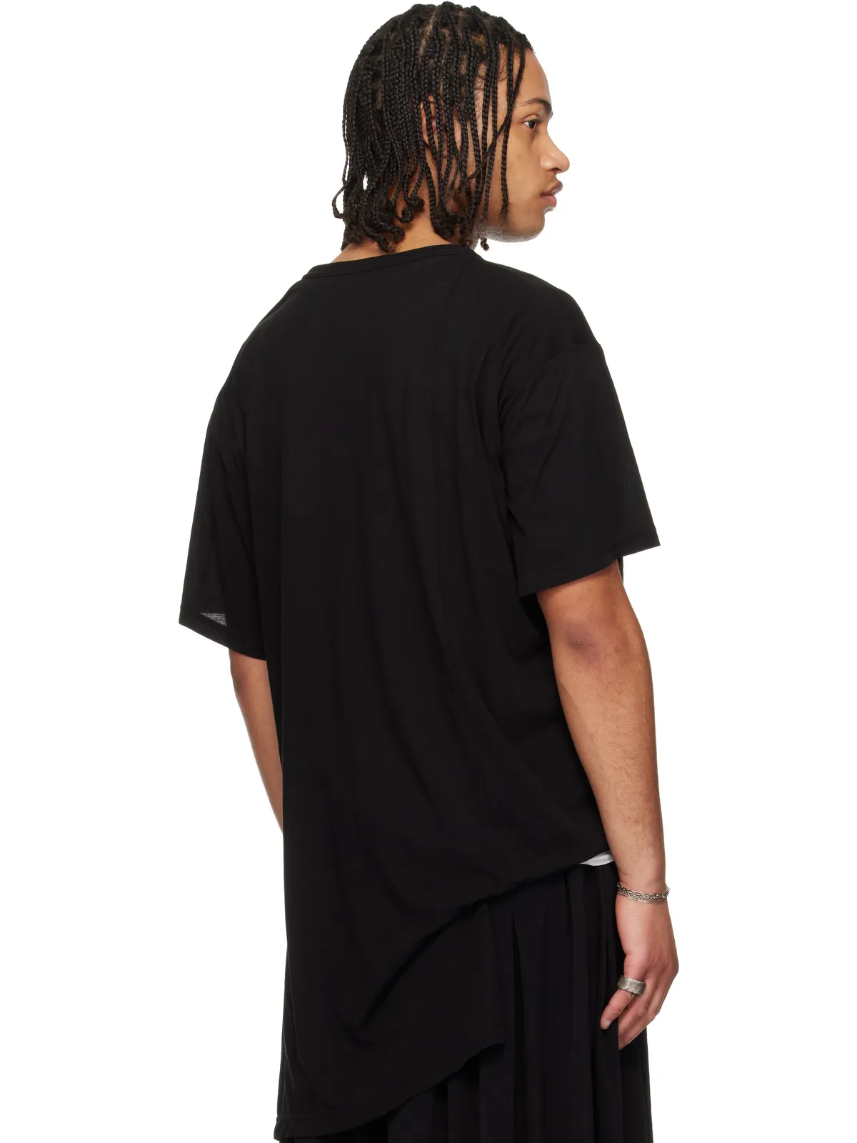 YOHJI YAMAMOTO アシンメトリー 半袖Tシャツ - 画像3
