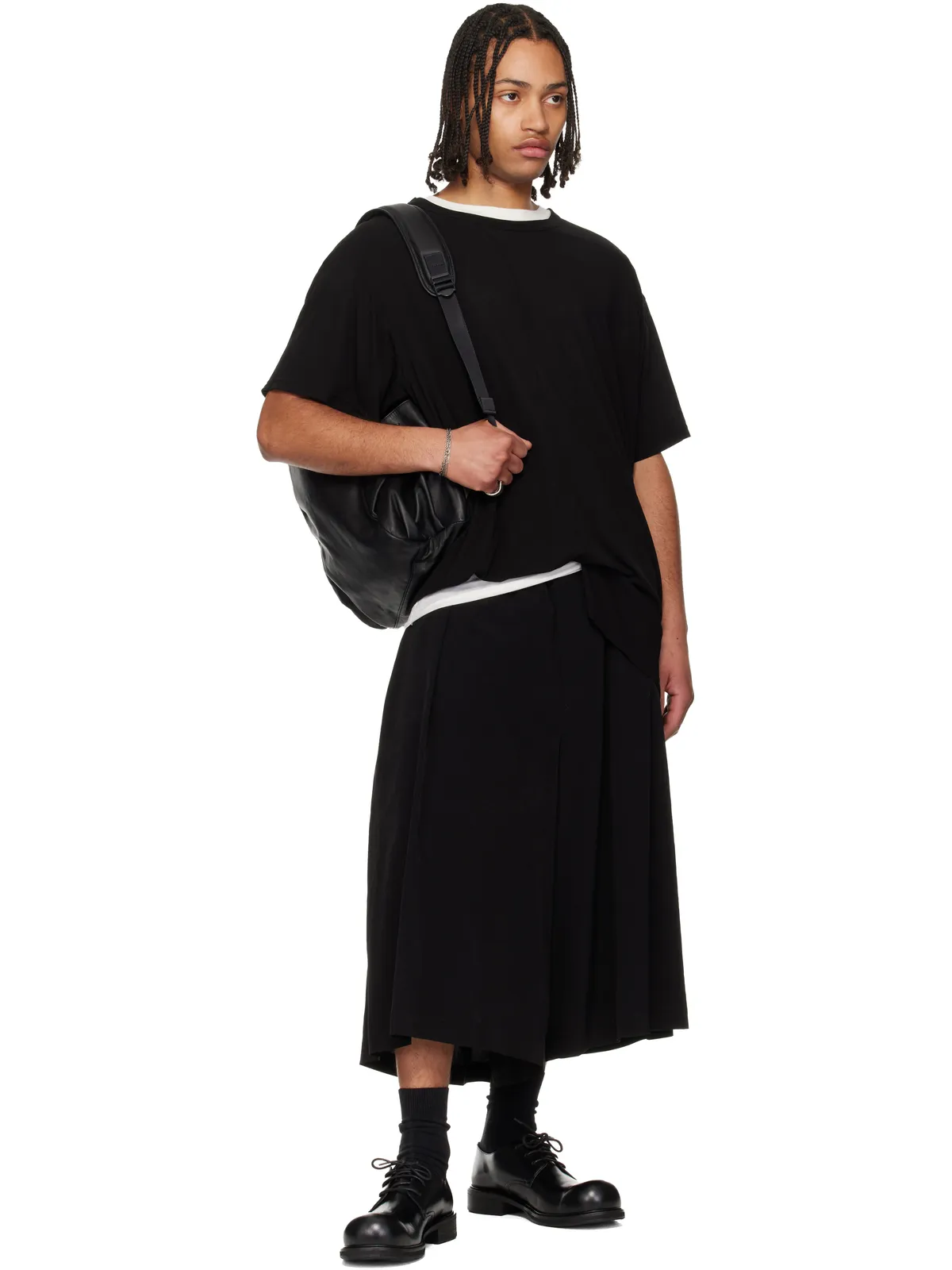 YOHJI YAMAMOTO アシンメトリー 半袖Tシャツ - 画像4