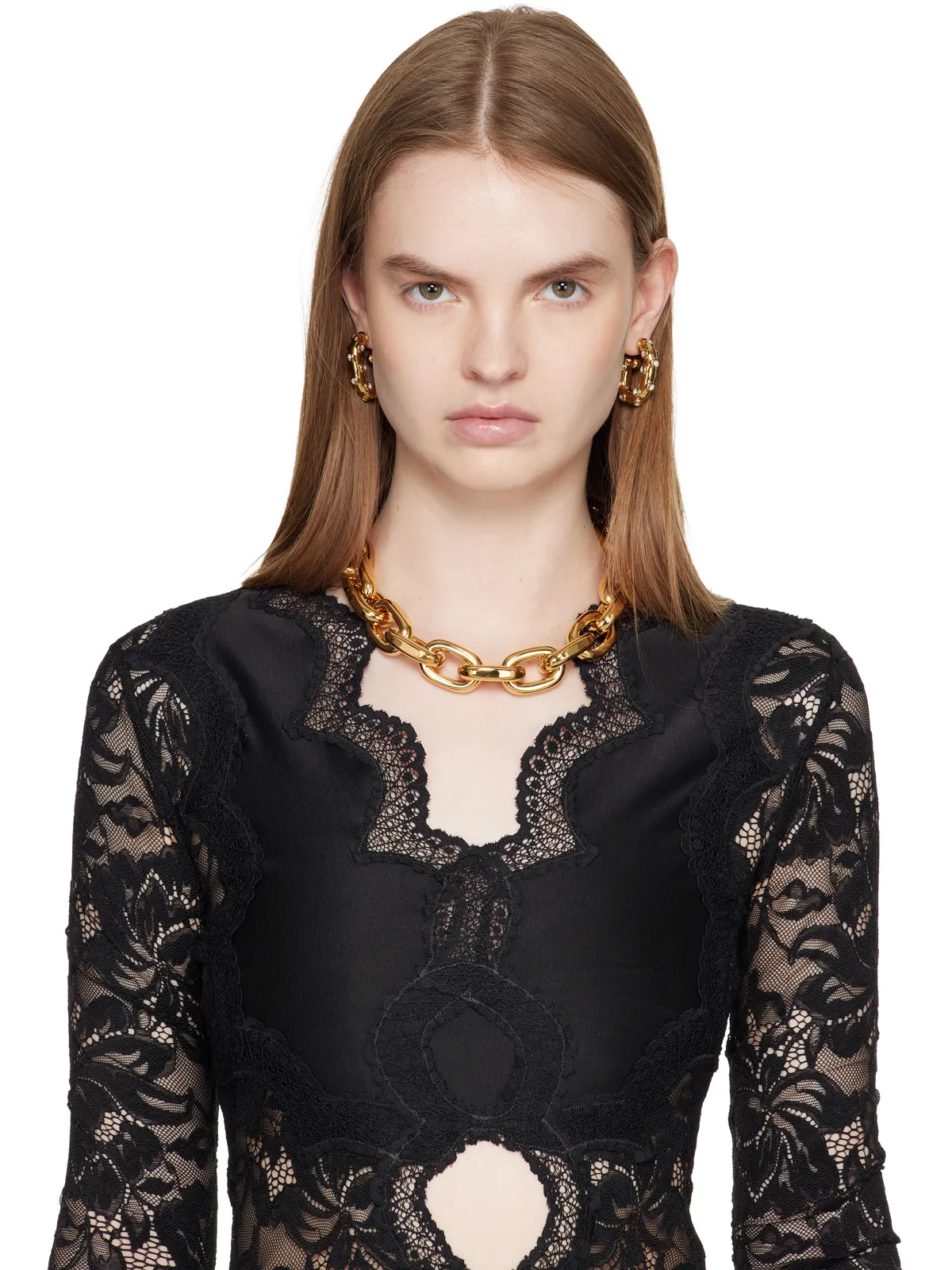 rabanne XL Link ストラス ピアス - 画像3