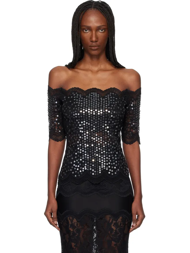 rabanne rabanne Off The Shoulder レース トップスの商品画像