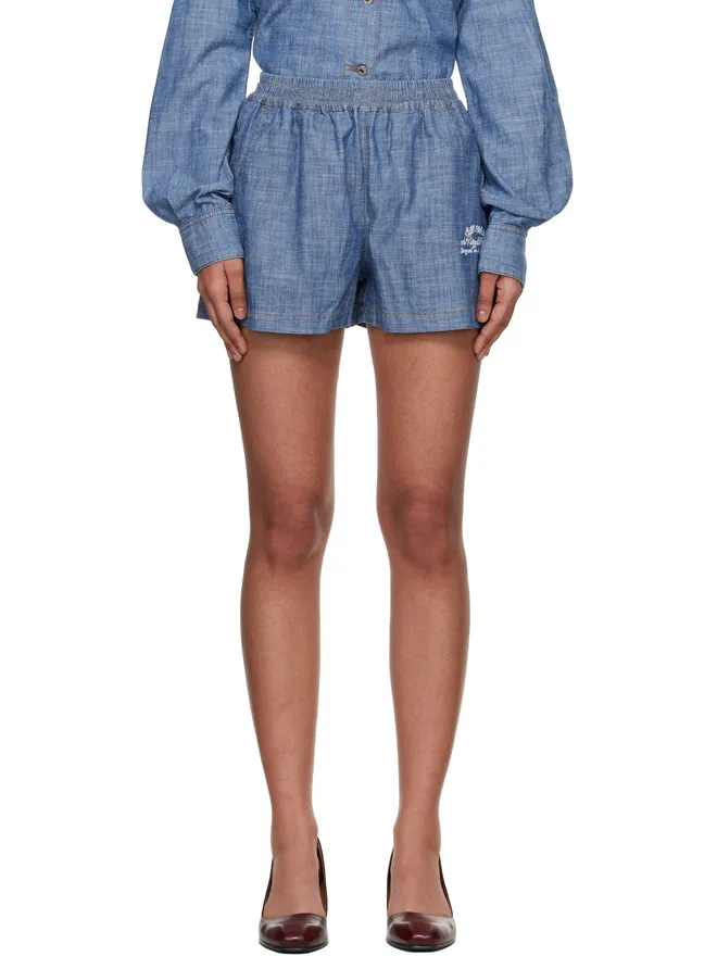 OFF-WHITE OFF-WHITE シャンブレー パジャマ ショートパンツの商品画像