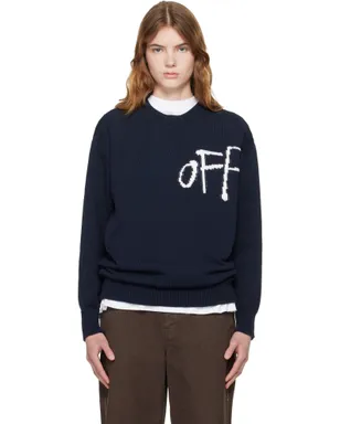 OFF-WHITE Bookish Shared Cotton Knit Crewneck セーター - サムネイル1