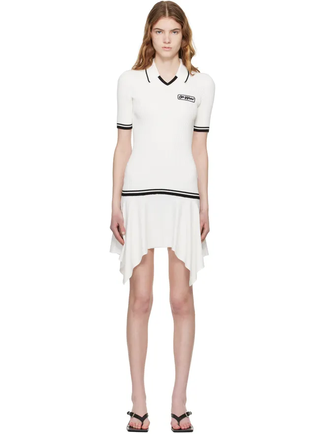 OFF-WHITE OFF-WHITE Rib Viscose Knit Polo ミニワンピースの商品画像