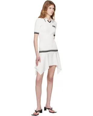 OFF-WHITE Rib Viscose Knit Polo ミニワンピース - サムネイル4