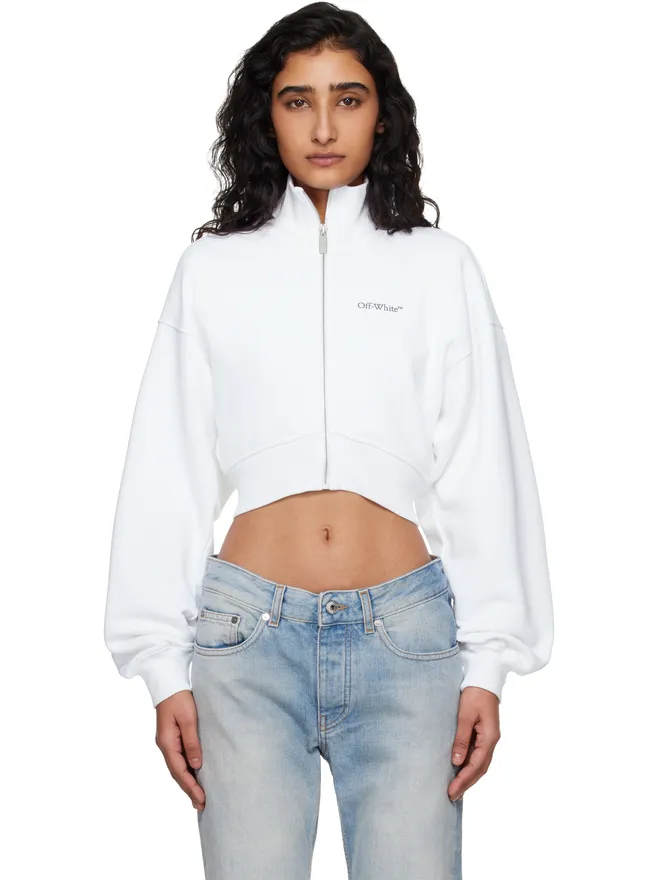 OFF-WHITE OFF-WHITE Arrow Glowing Flower Crop ジップアップジャケットの商品画像