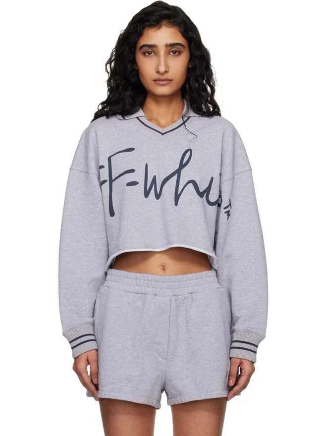 OFF-WHITE OFF-WHITE 'OW' Script Crop ポロシャツの商品画像