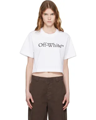 OFF-WHITE Big Logo Bookish Crop Tシャツ - サムネイル1