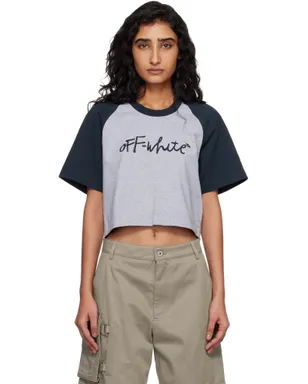 OFF-WHITE 'OW' Embroidered Script Tシャツ - サムネイル1