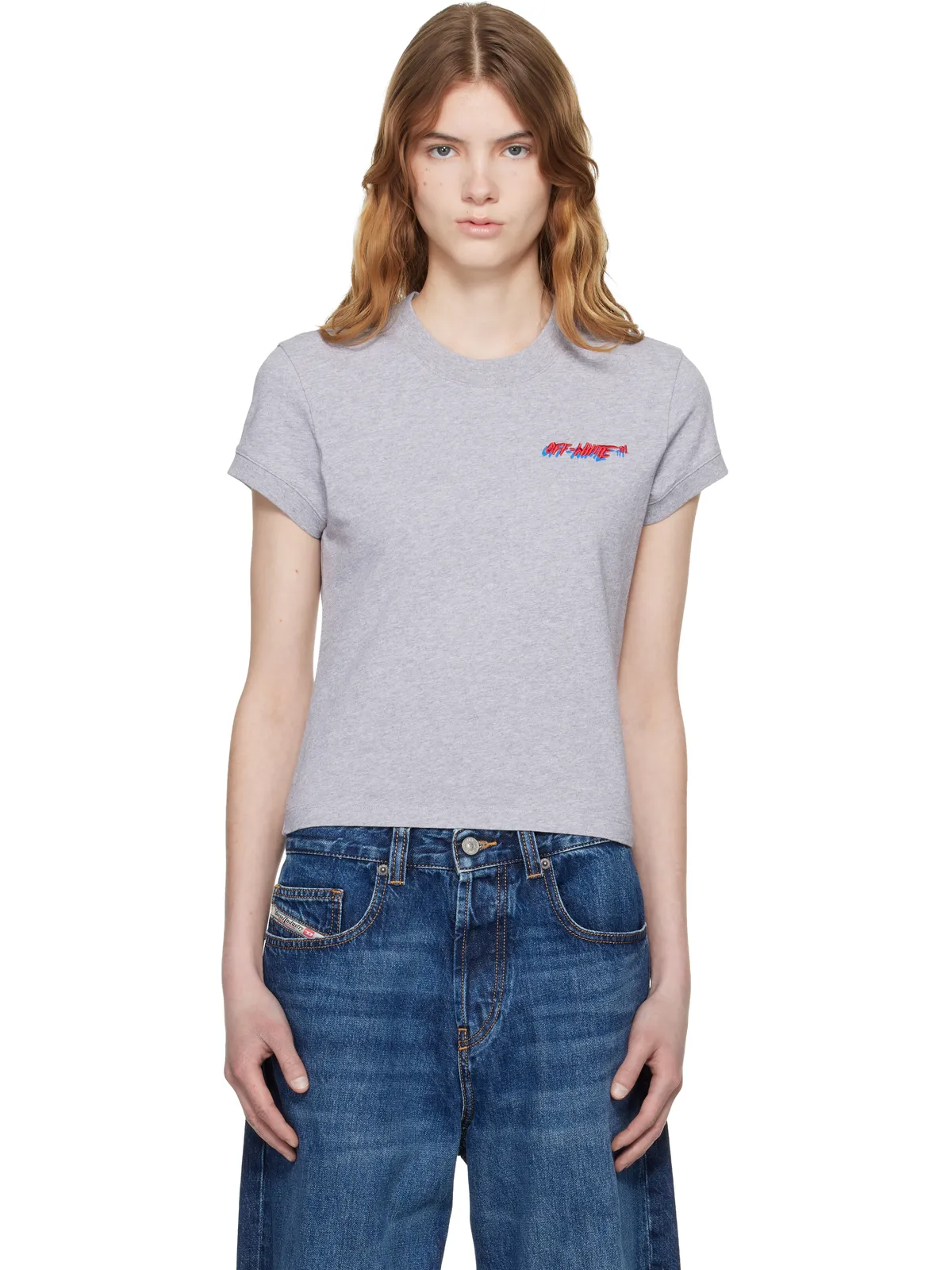 OFF-WHITE 'Off-White' Shadow Fitted Tシャツ - 画像1