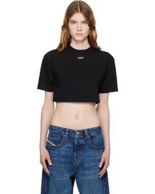 OFF-WHITE 'OFF' Stamp Rib Cropped Tシャツ - サムネイル1