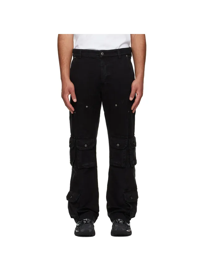 OFF-WHITE OFF-WHITE ブラック Owr Gd Cot Multipkt Relax カーゴパンツの商品画像