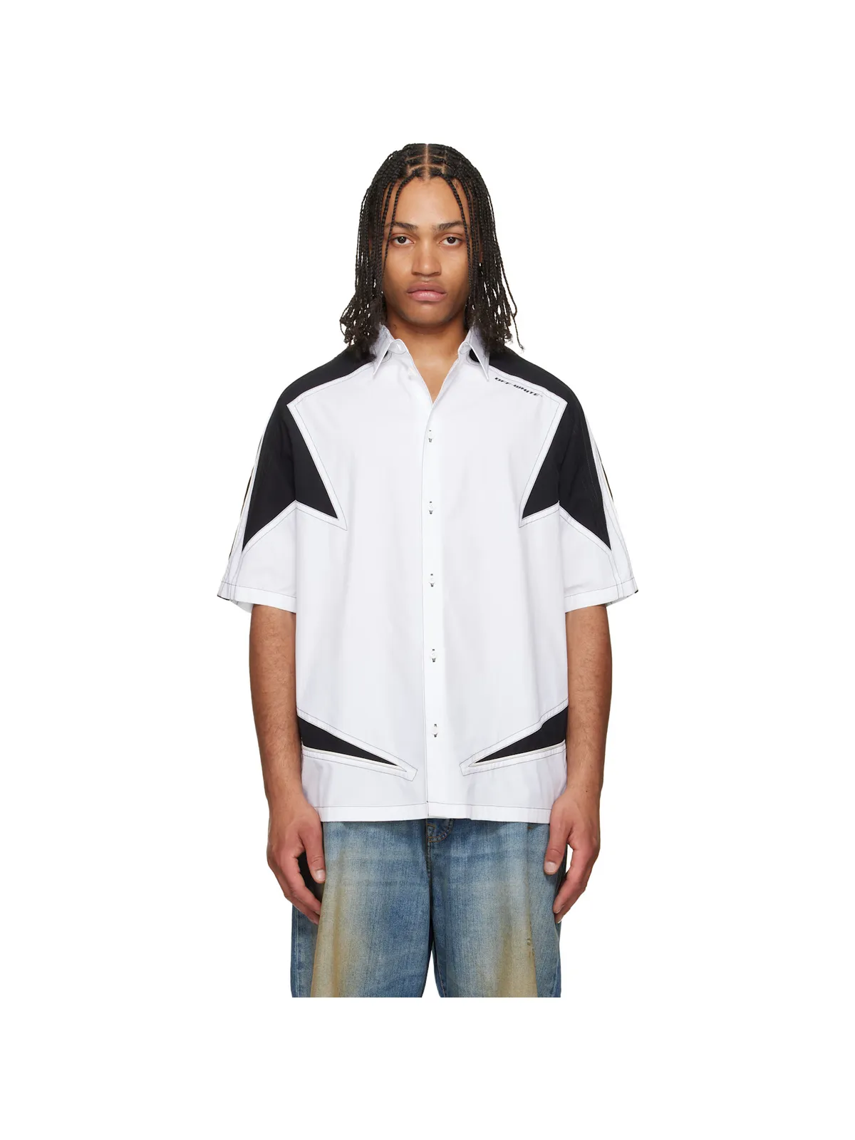 OFF-WHITE Race Logo Star ボウリングシャツ - 画像1