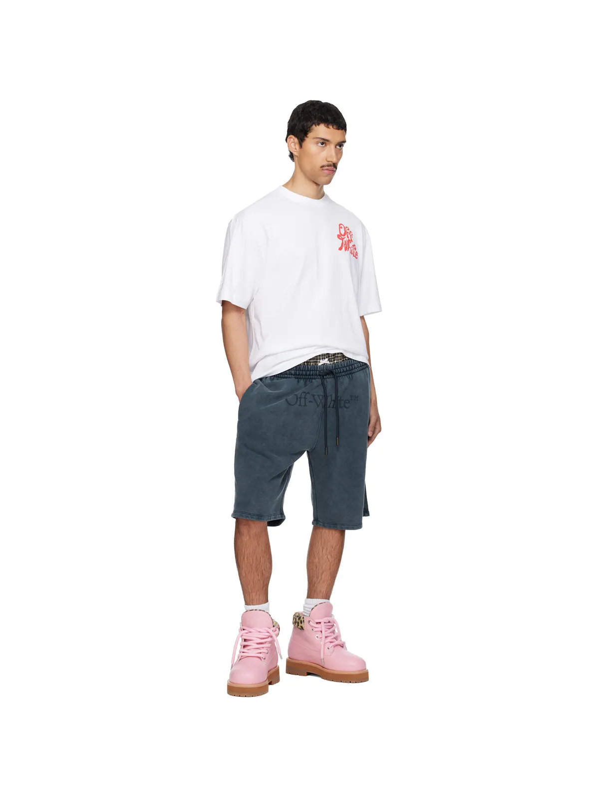 OFF-WHITE Bookish Mar スウェットショートパンツ - 画像4
