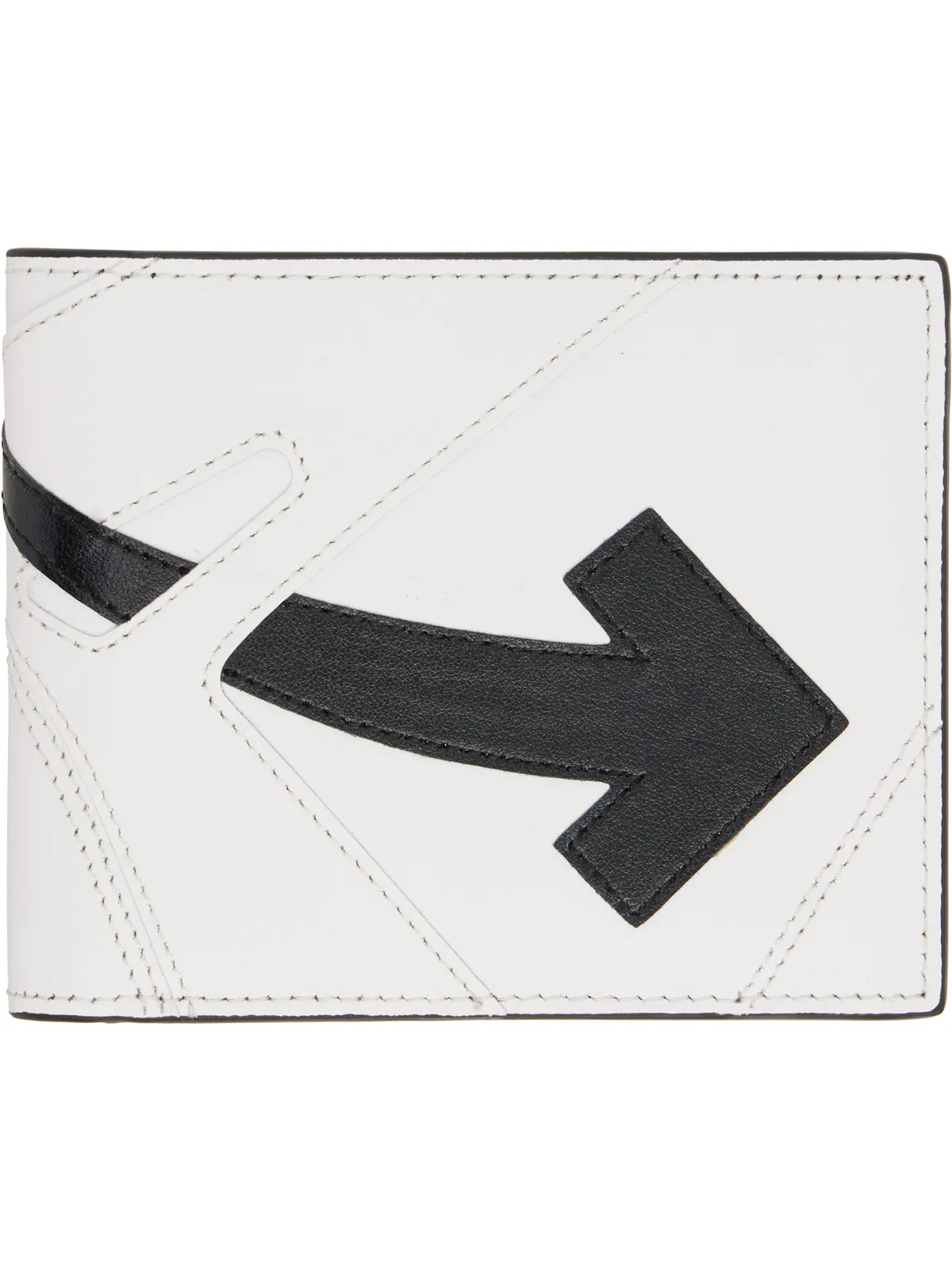 OFF-WHITE ホワイト＆ブラック'OOO Sneaker' 札入れ - 画像1
