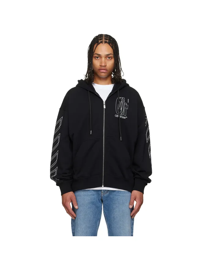 OFF-WHITE OFF-WHITE Outline Double Arrow Skate ジップフーディの商品画像